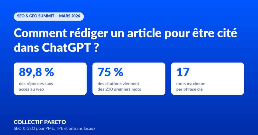 Comment rédiger un article pour être cité dans ChatGPT - Collectif Pareto